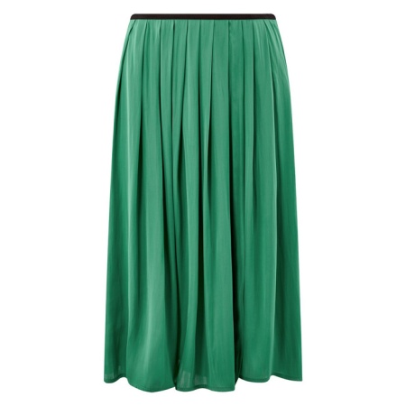 Плиссированная юбка зеленая L